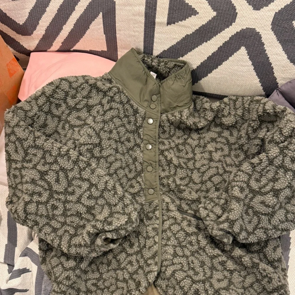 ZYIA ACTIVE Womens Cozy Patterned Teddy Jacket Fleece Size XL biterroot heidi - Picture 5 of 9